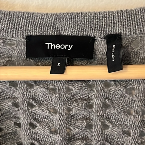 Theory Women's Textured Hanelee Sweater Button Up Cardigan Felted Wool Cashmere - Picture 6 of 13